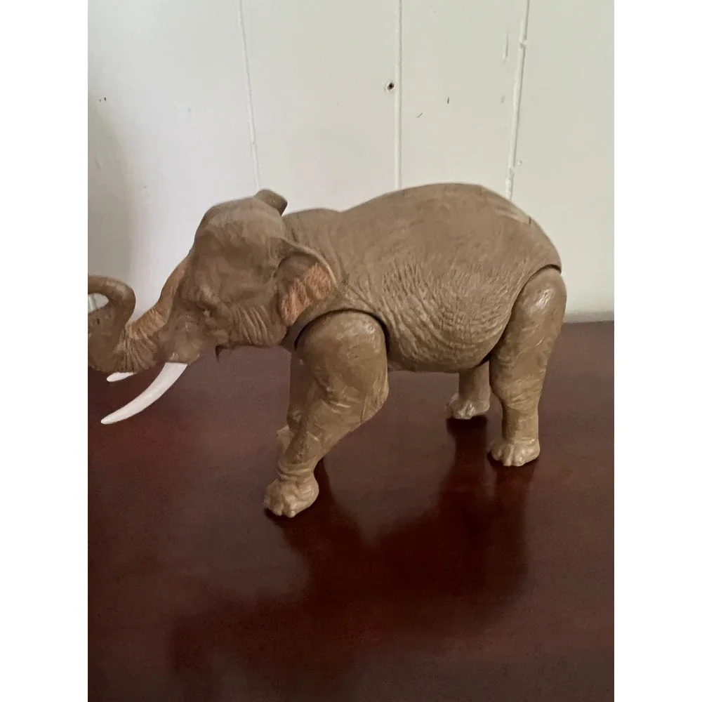 Realistic Asian Elephant Action Figure Toy Articulated‎ Wildlife Animal Brown